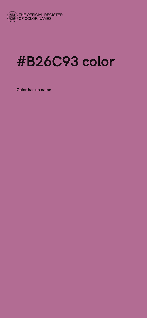 #B26C93 color image