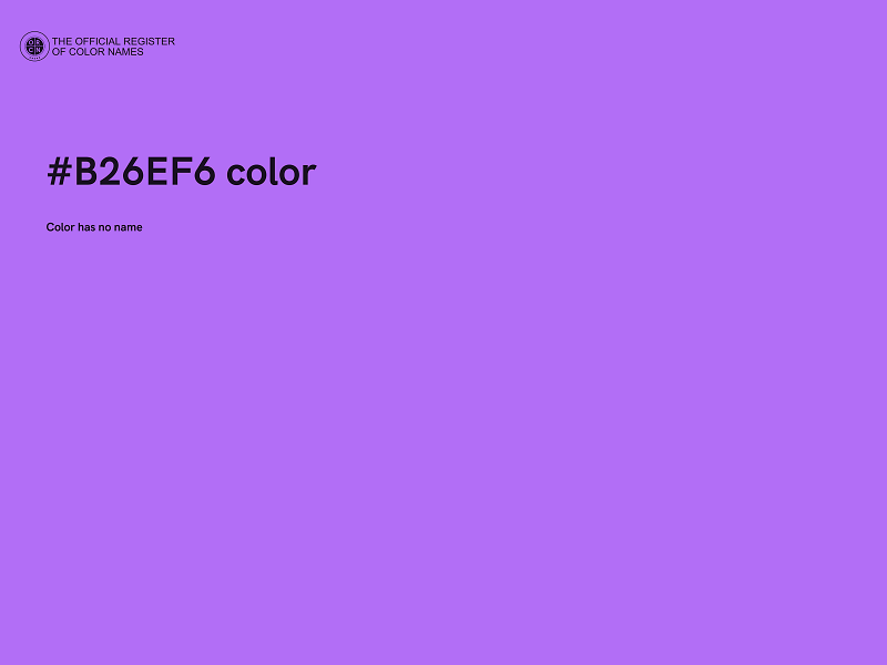 #B26EF6 color image