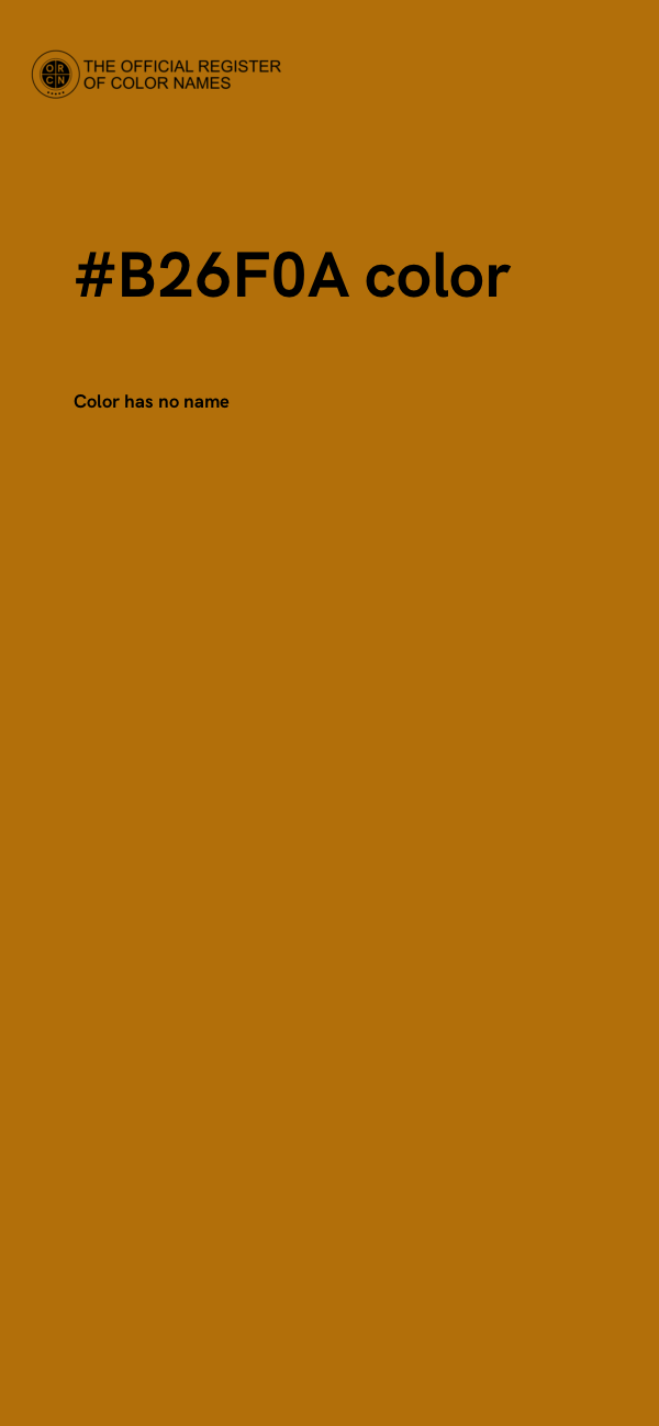 #B26F0A color image