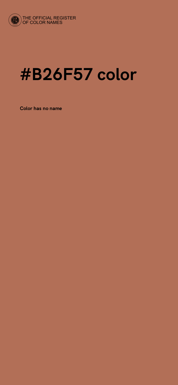 #B26F57 color image