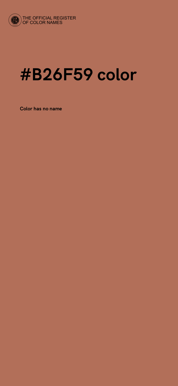 #B26F59 color image