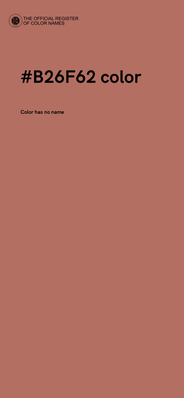#B26F62 color image