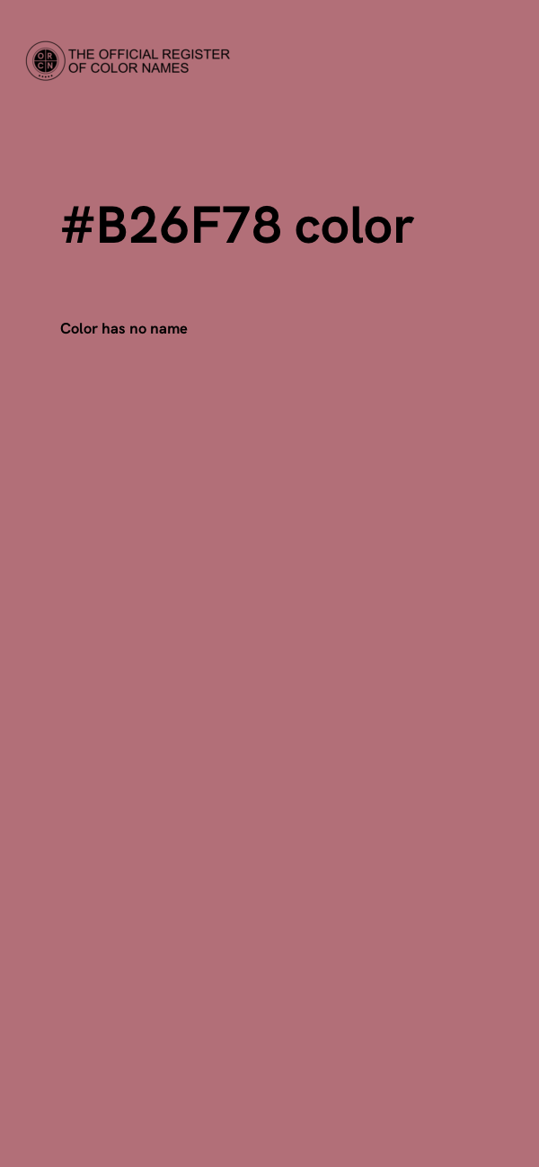 #B26F78 color image