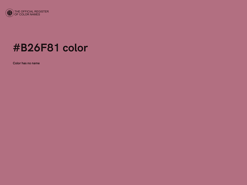 #B26F81 color image