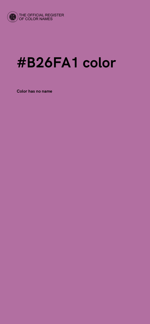 #B26FA1 color image