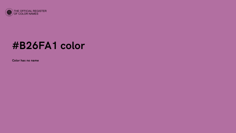 #B26FA1 color image