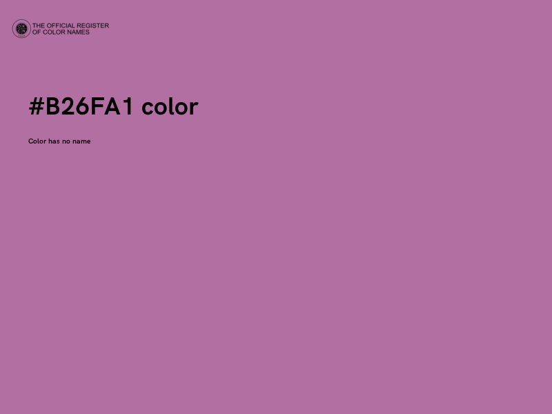 #B26FA1 color image