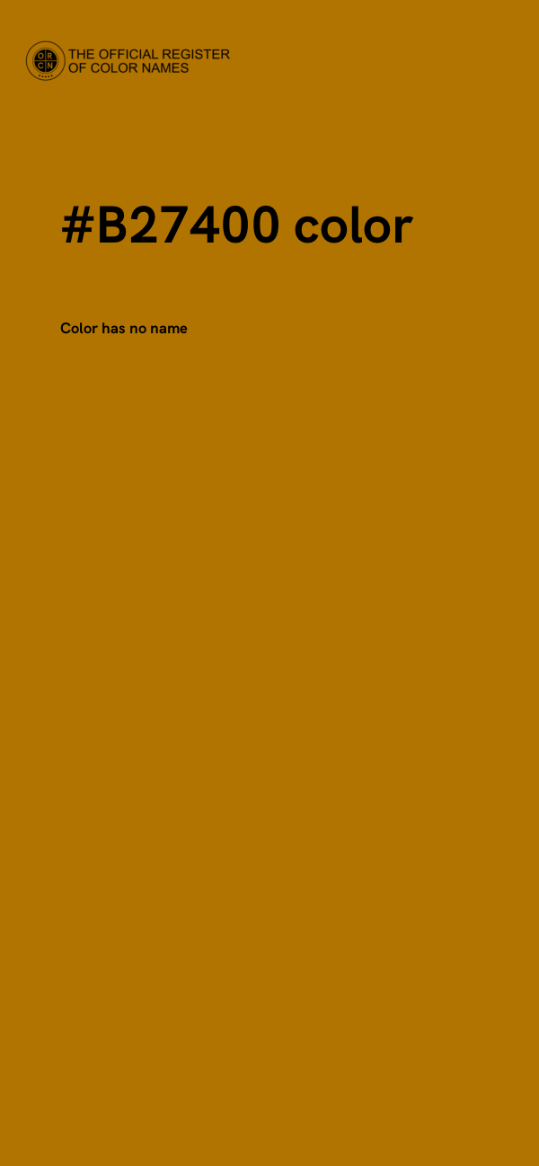 #B27400 color image
