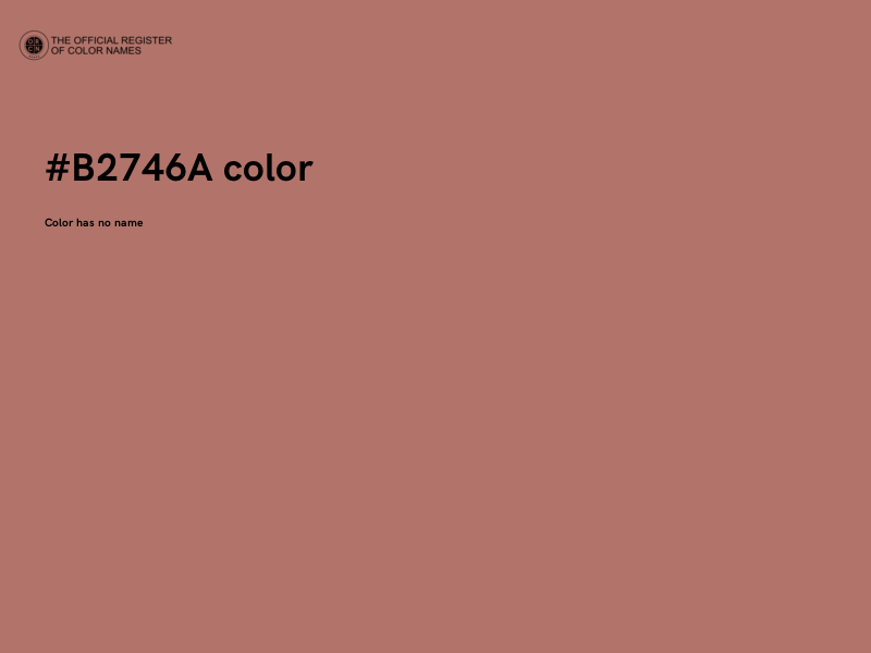 #B2746A color image