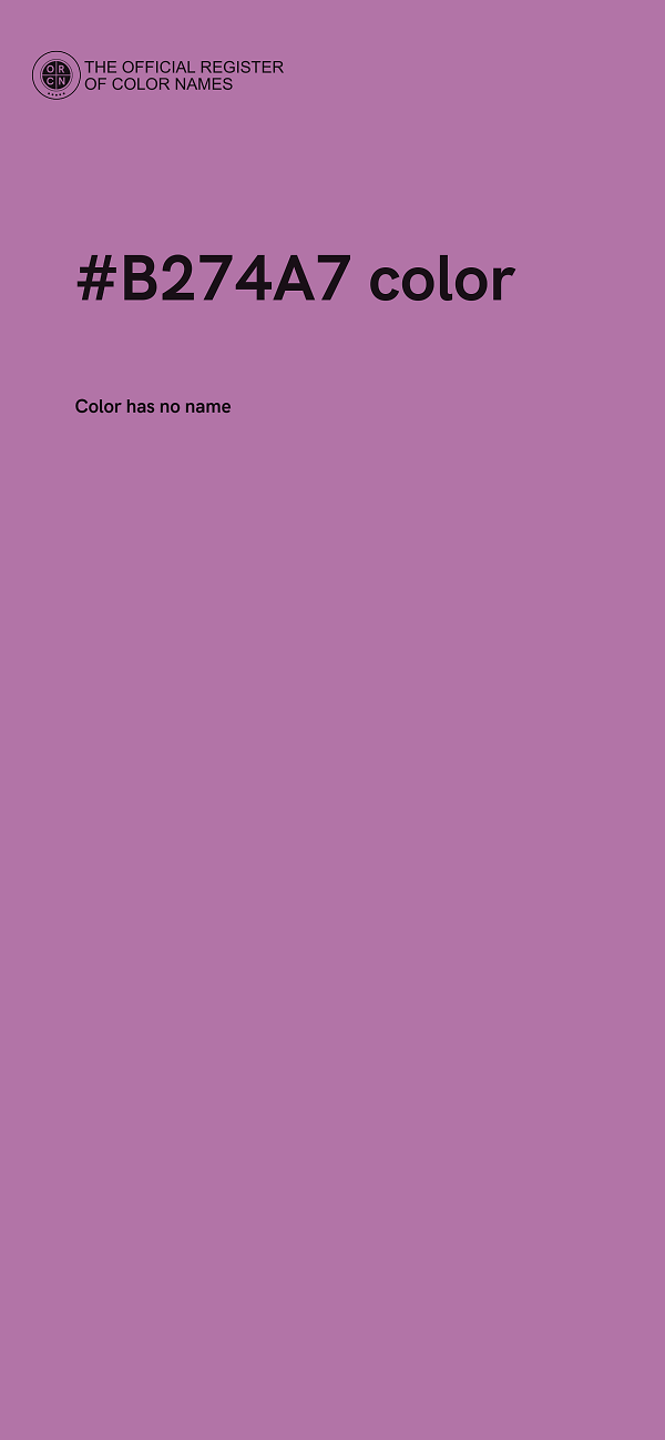 #B274A7 color image