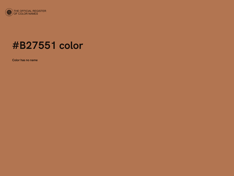 #B27551 color image