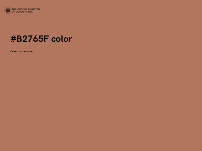 #B2765F color image
