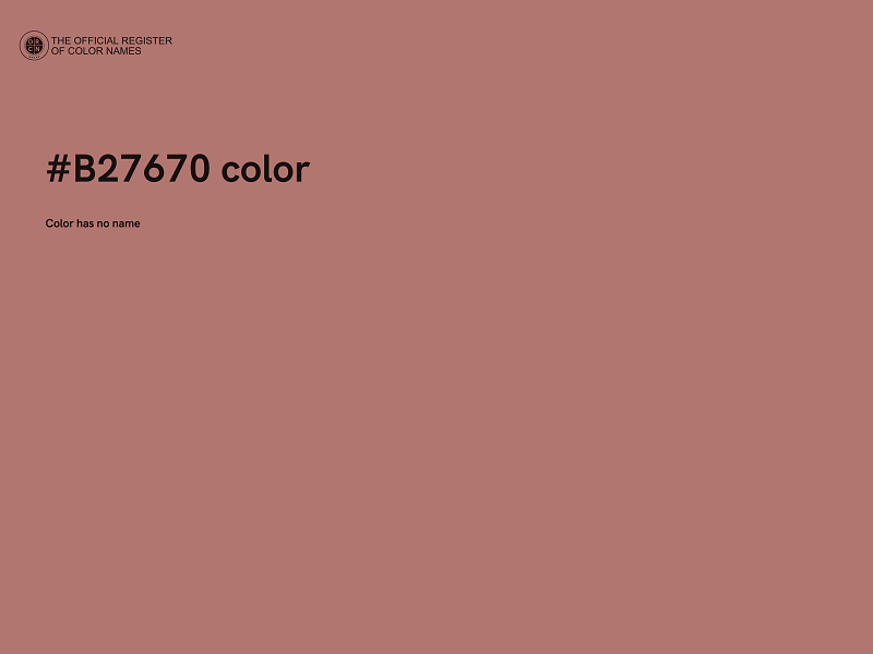 #B27670 color image