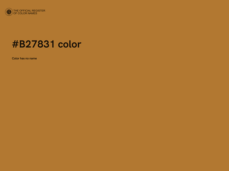 #B27831 color image