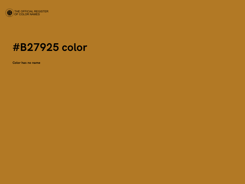 #B27925 color image