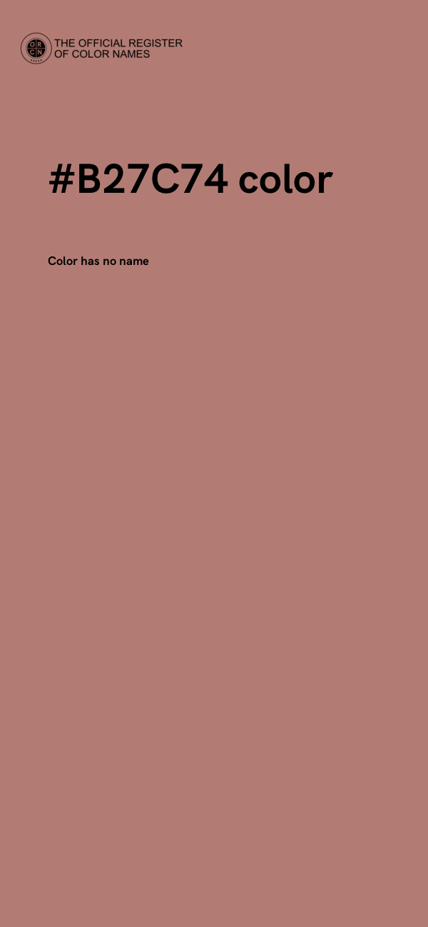#B27C74 color image