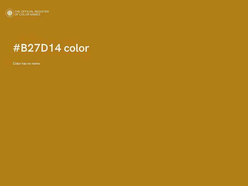 #B27D14 color image