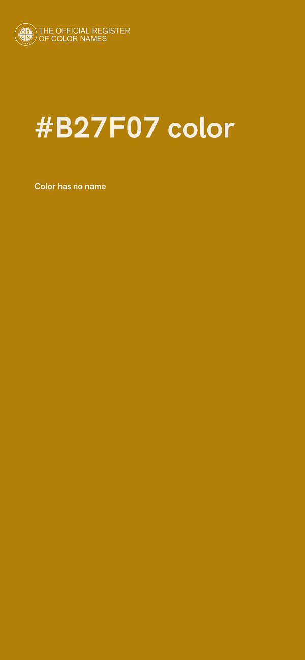 #B27F07 color image
