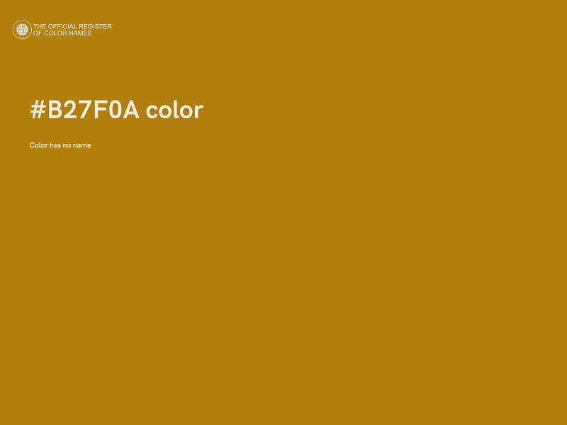 #B27F0A color image