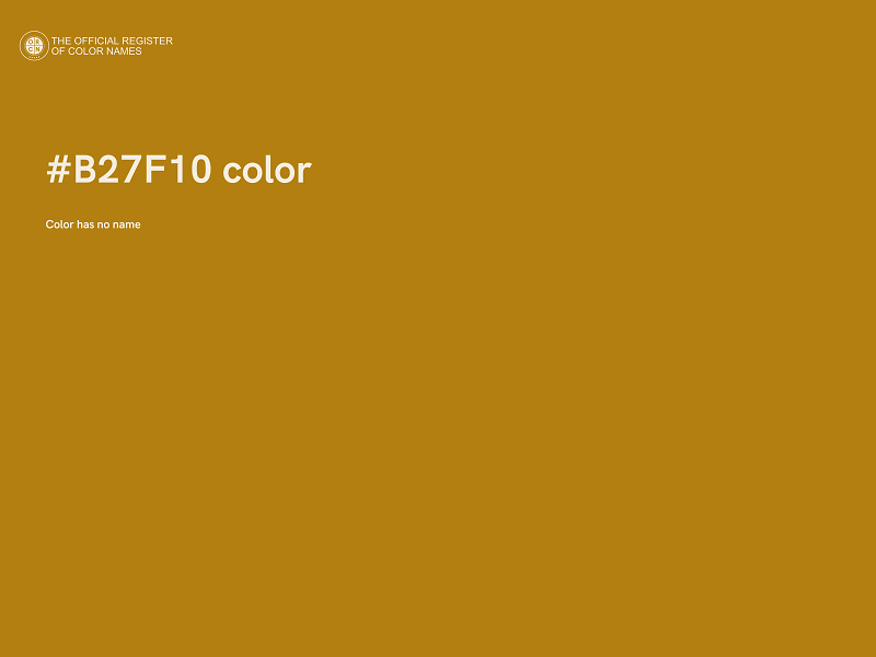 #B27F10 color image
