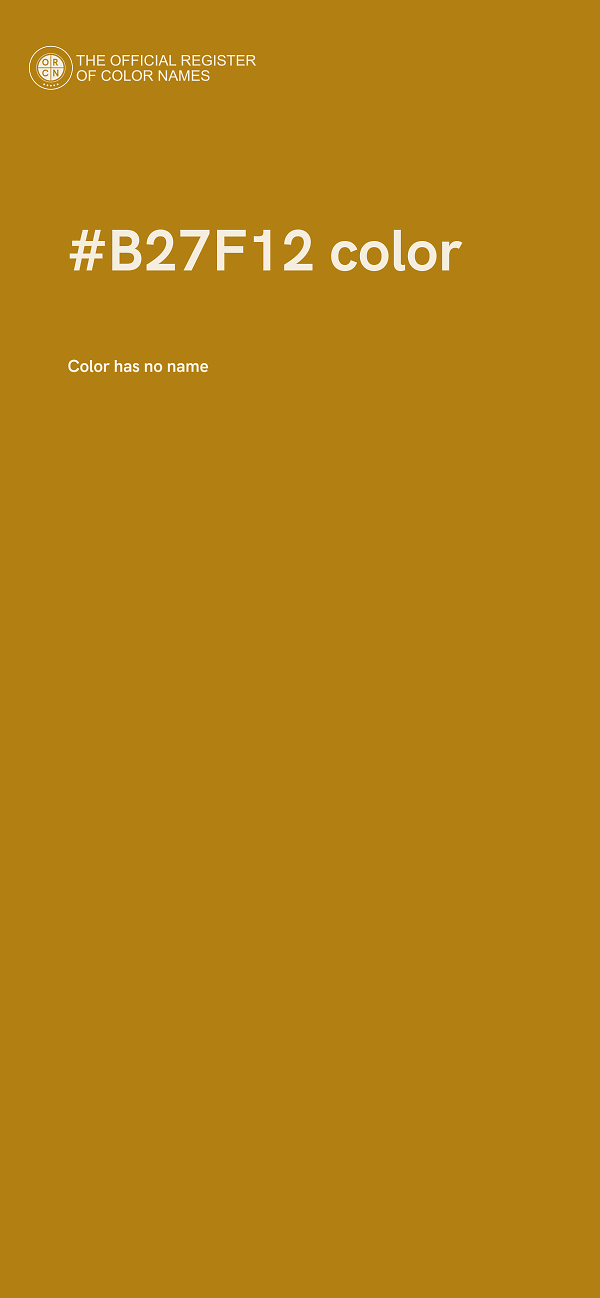 #B27F12 color image