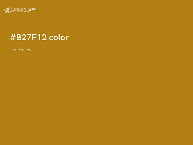 #B27F12 color image