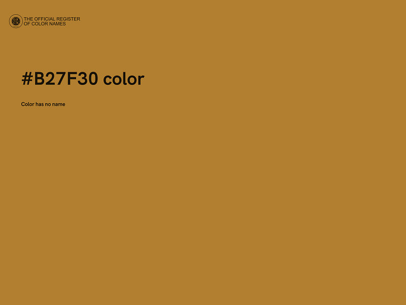 #B27F30 color image