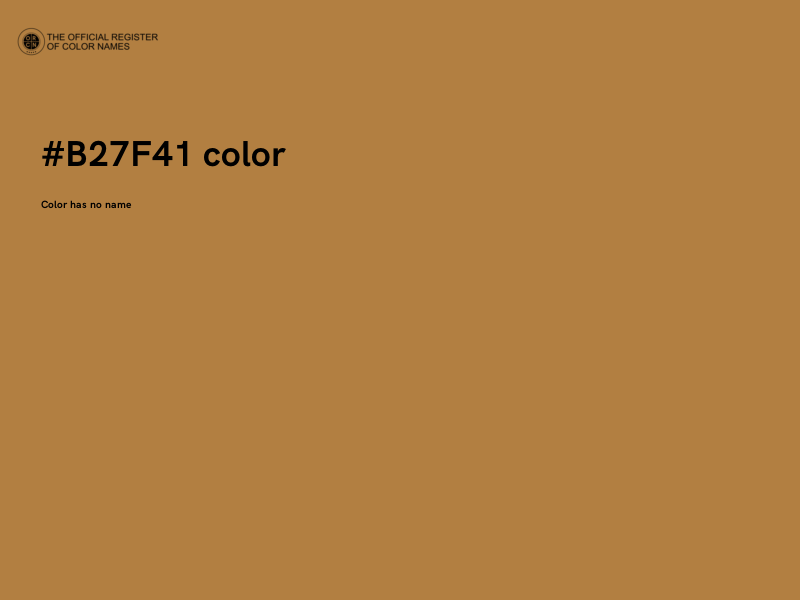 #B27F41 color image