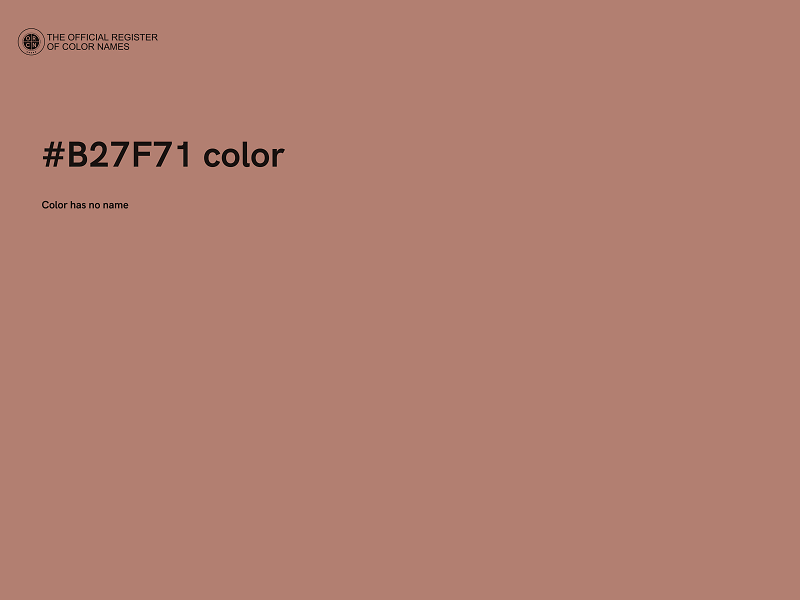 #B27F71 color image