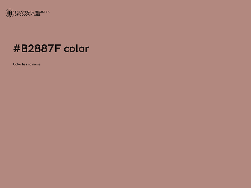 #B2887F color image