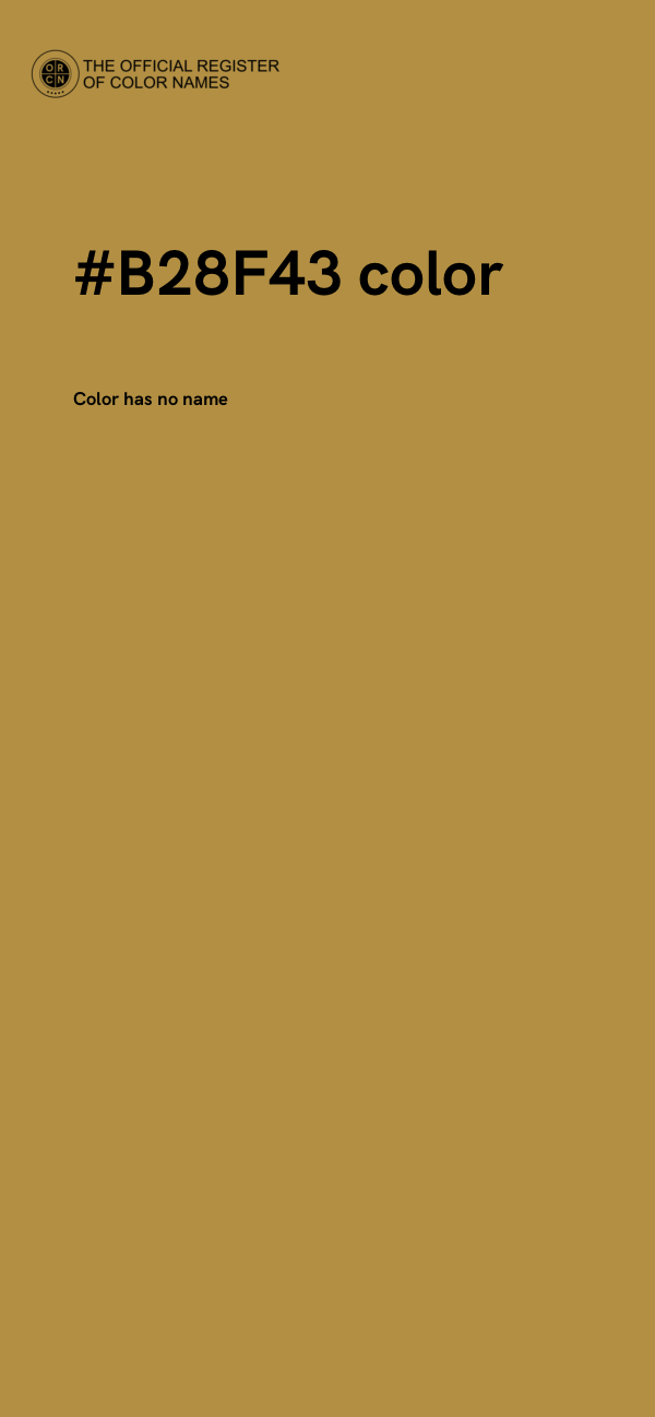 #B28F43 color image