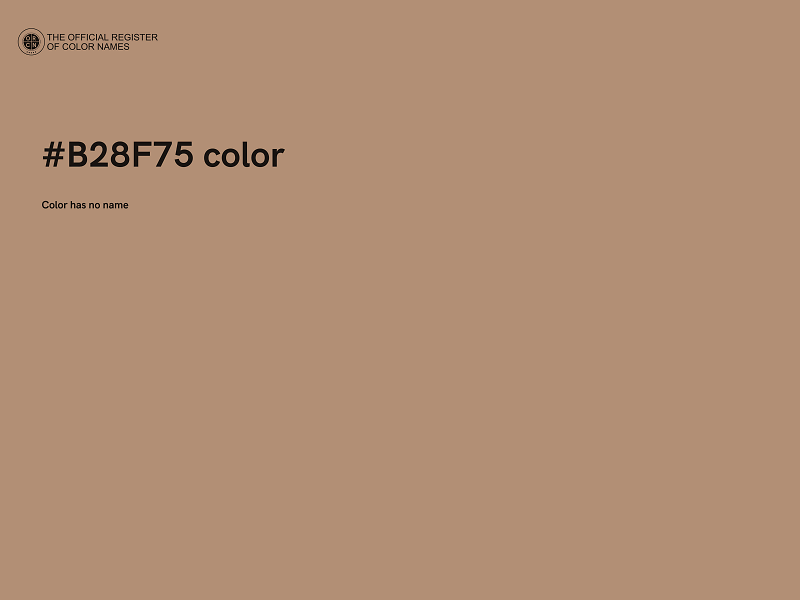 #B28F75 color image