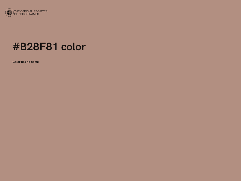 #B28F81 color image