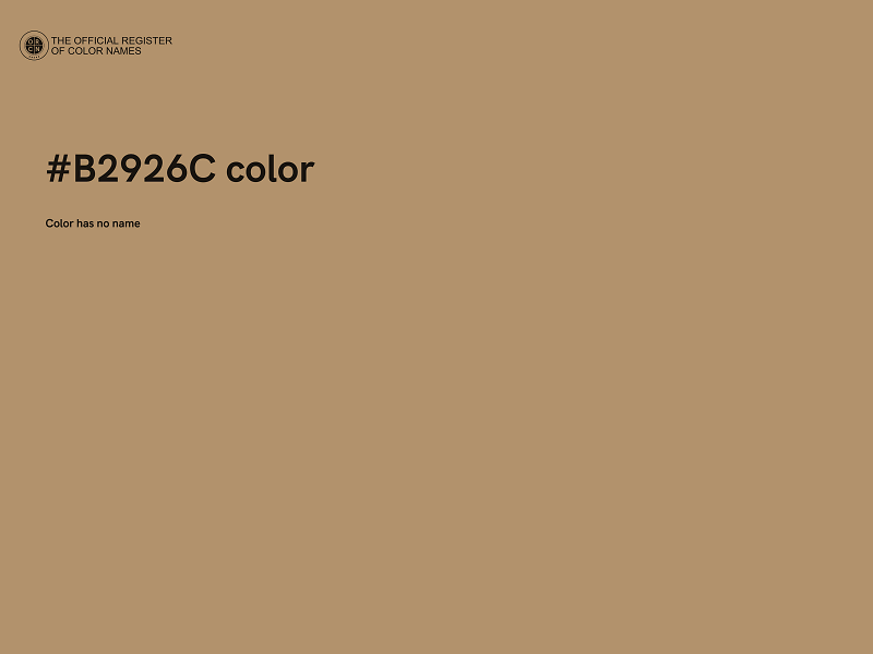 #B2926C color image