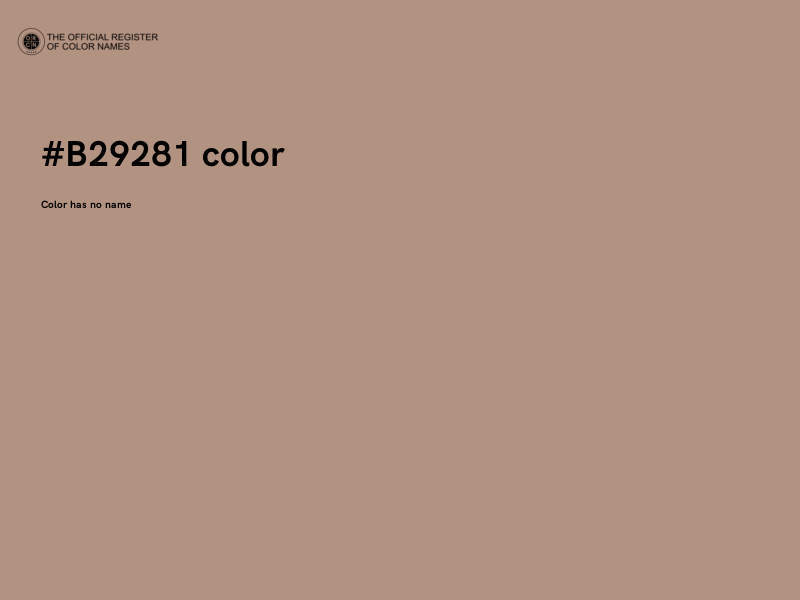 #B29281 color image