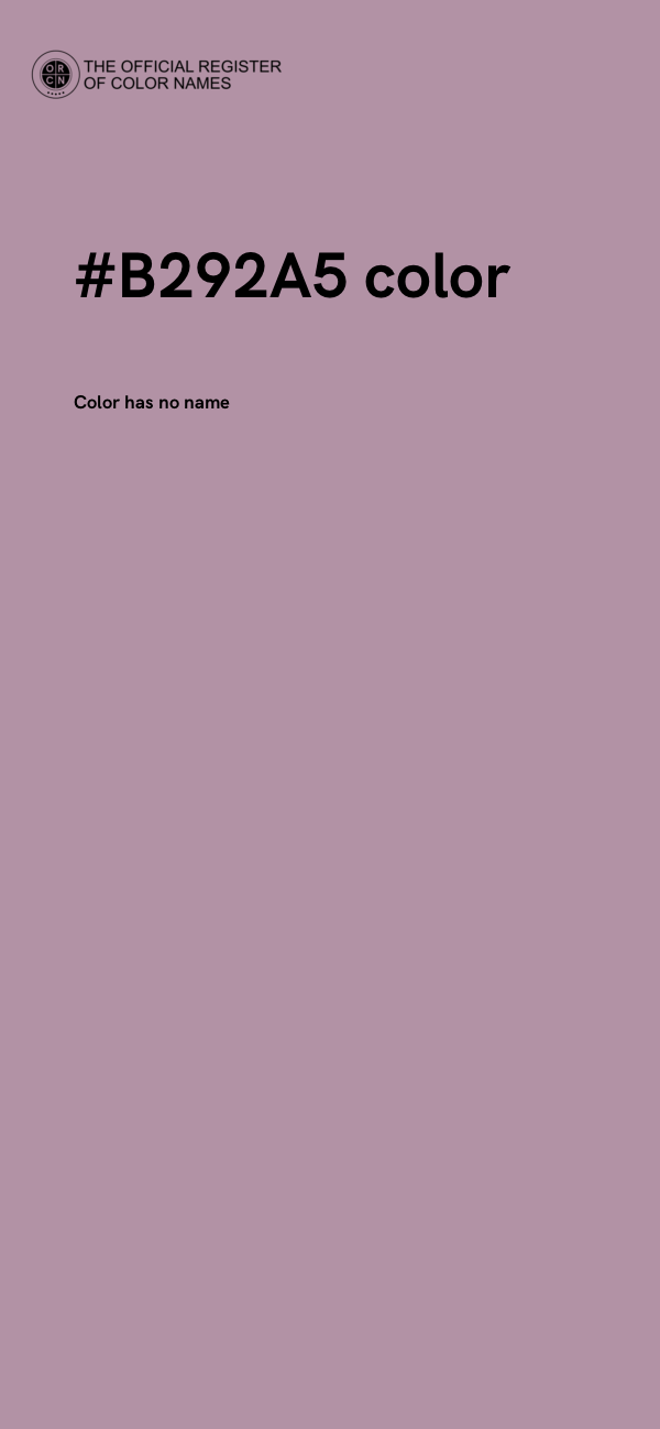 #B292A5 color image