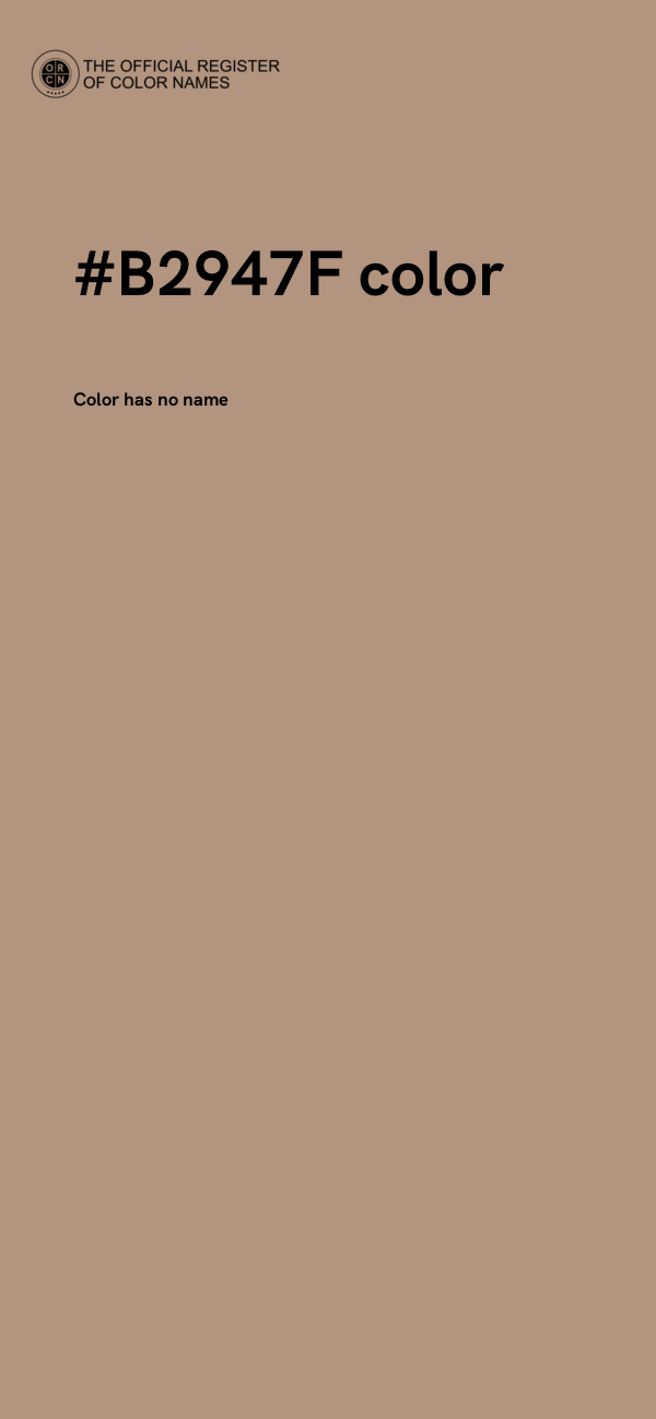 #B2947F color image