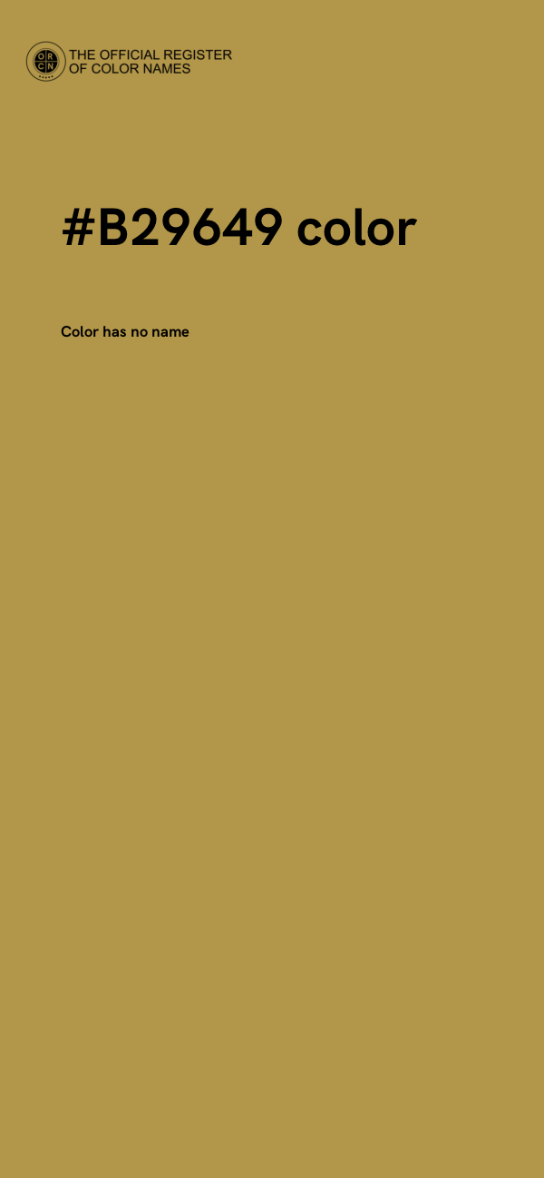 #B29649 color image