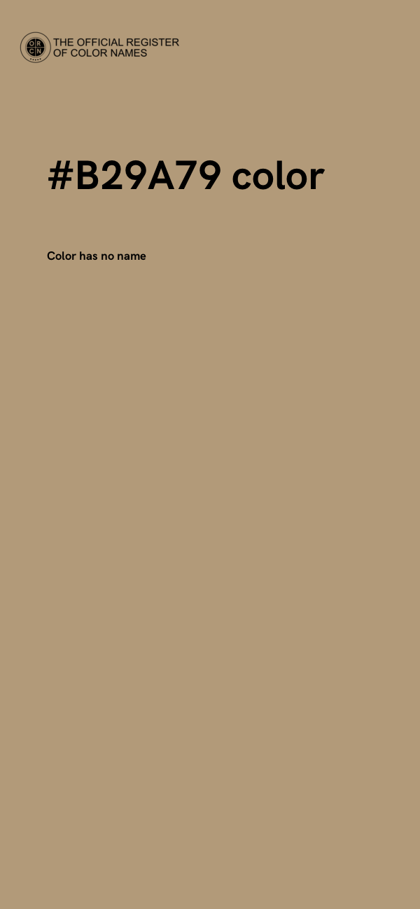 #B29A79 color image