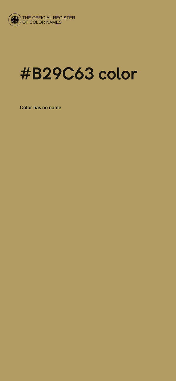 #B29C63 color image