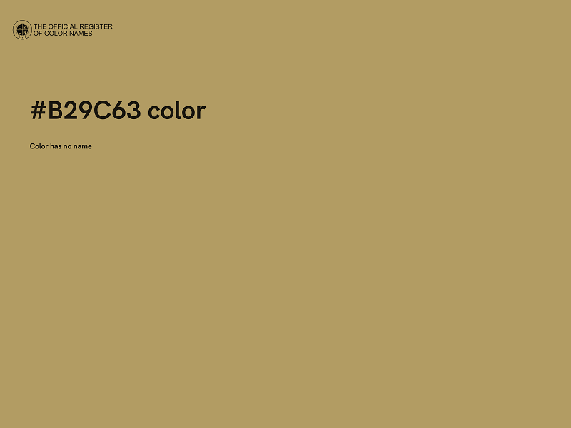 #B29C63 color image