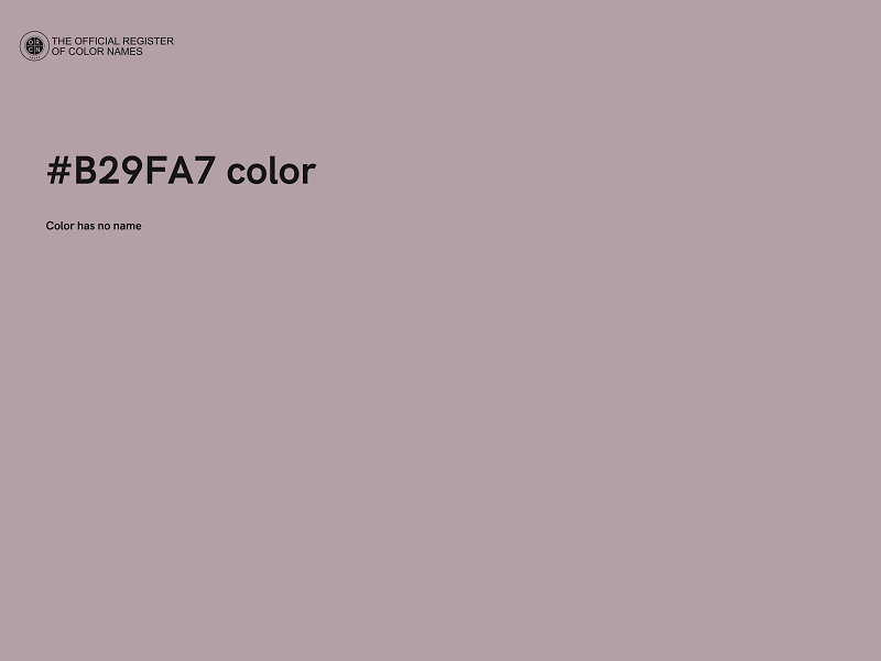 #B29FA7 color image