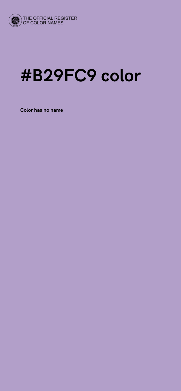 #B29FC9 color image