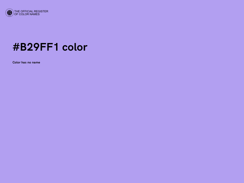 #B29FF1 color image