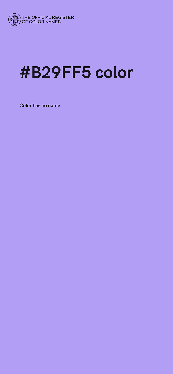 #B29FF5 color image
