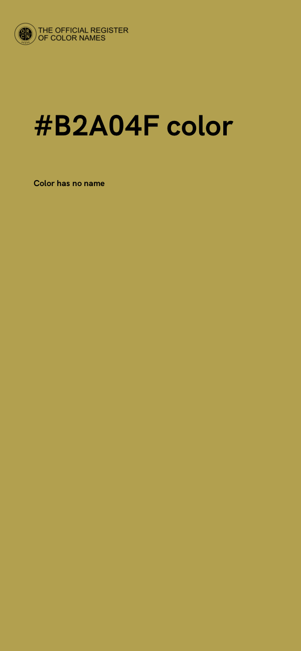 #B2A04F color image