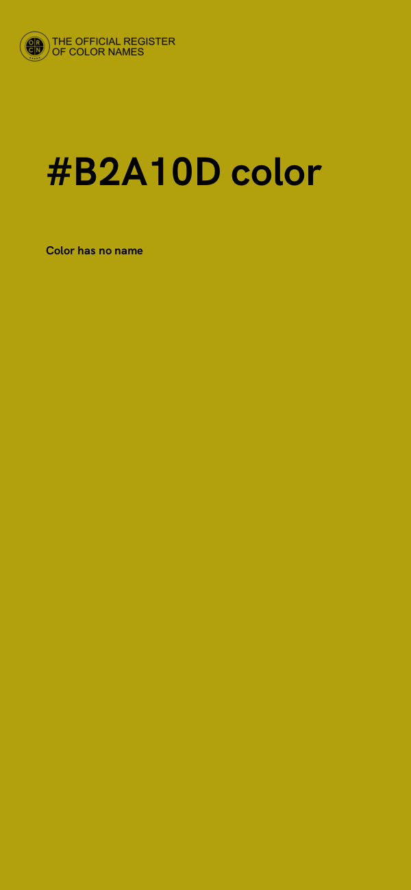 #B2A10D color image