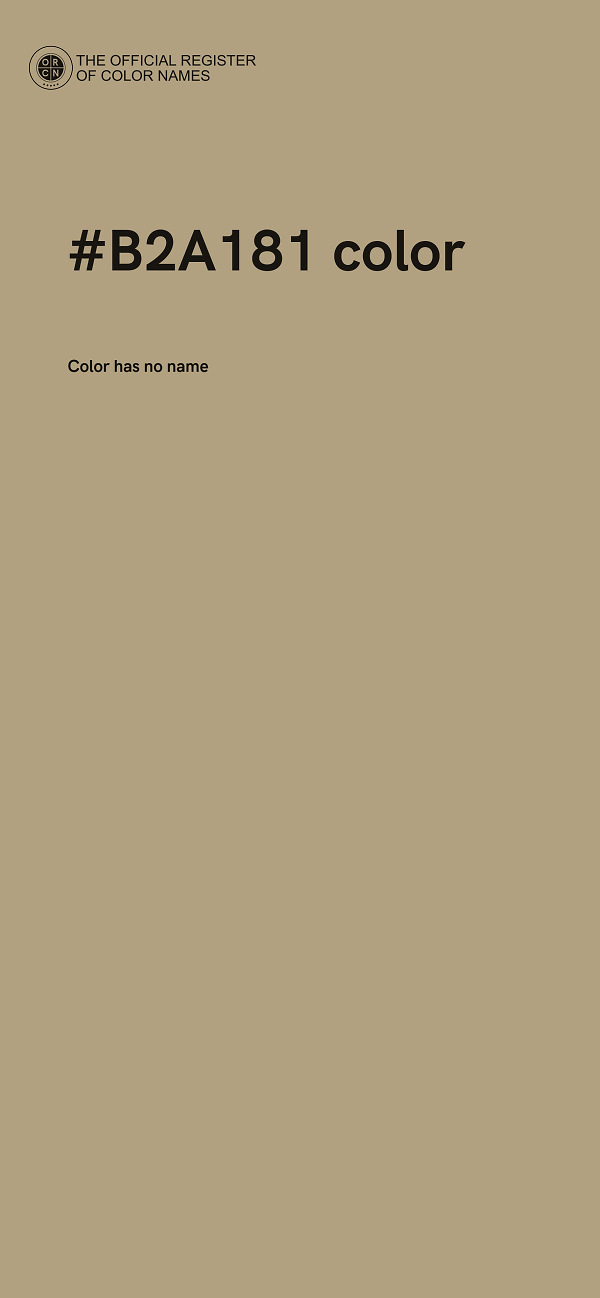 #B2A181 color image