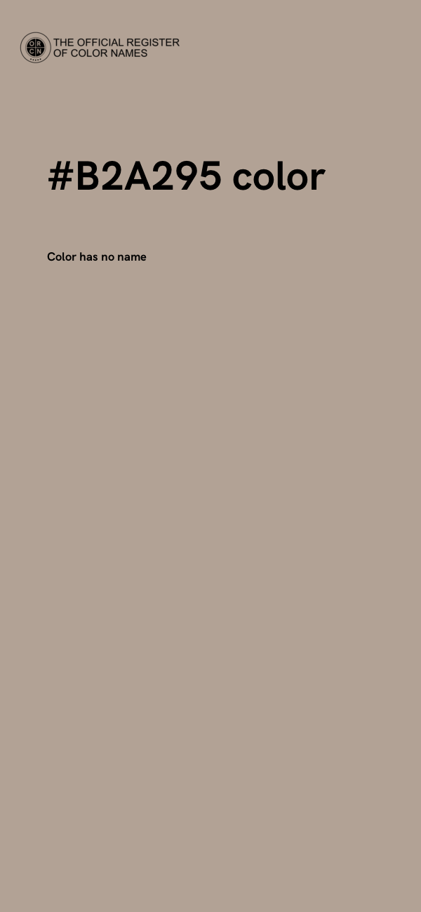 #B2A295 color image