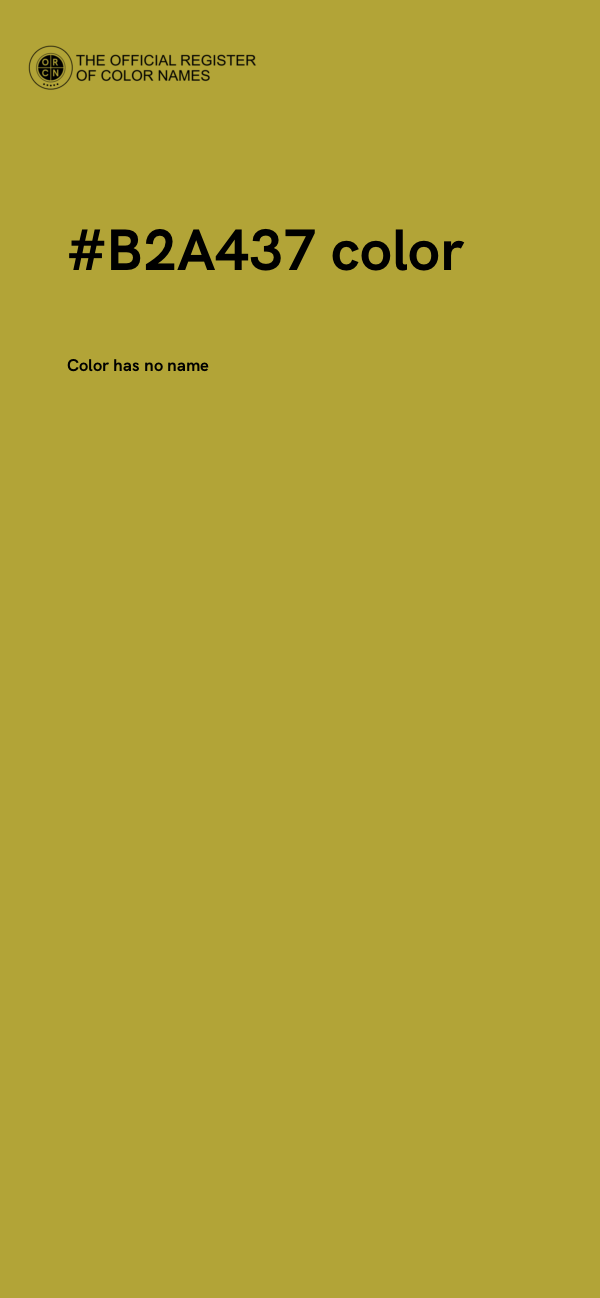 #B2A437 color image